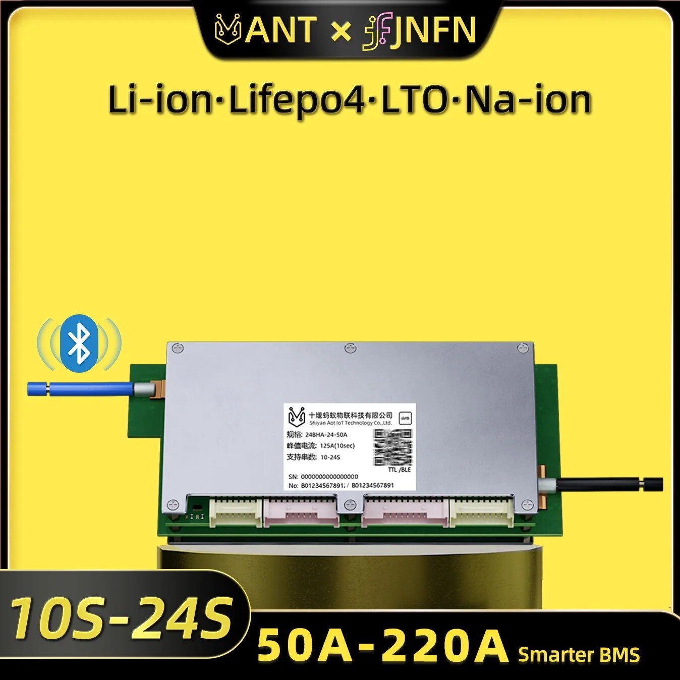 Smart Bms 24S 200A Bluetooth Lifepo4 - Scheda di Protezione Batteria Ant Bluetooth