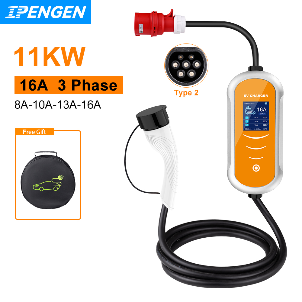 IPENGEN EV Caricatore 16A 11KW - Type 2 Portable Ev Charger 11Kw Cee recensione e prezzo