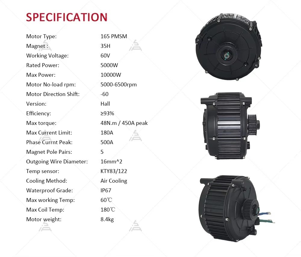 QS165 V2 5000W 72V Kit motore  - Mid Drive Motor Kit 72V 5000W recensione e prezzo