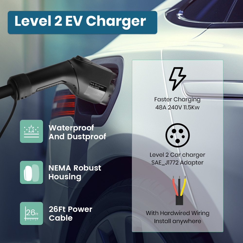 Caricatore EV Junsun di livell - J1772 Evse 32A Level 2 Charger recensione e prezzo