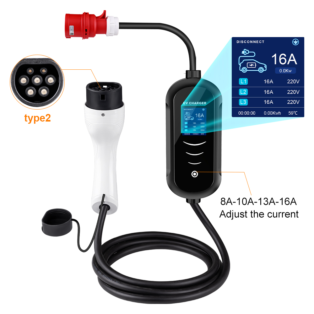 IPENGEN 11KW 16A 3 fasi EV car - Type 2 Portable Ev Charger 11Kw Cee recensione e prezzo